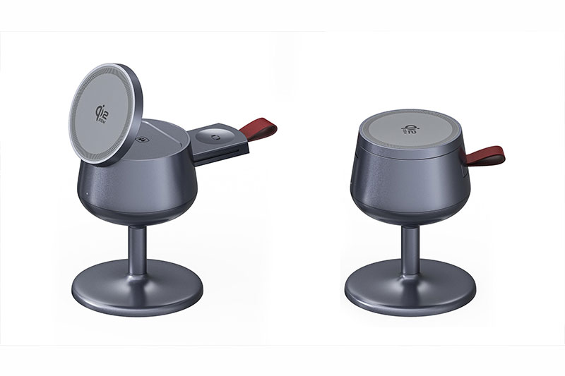W 109 Wine Glass Exterior 3 in 1 Foldable Wireless Charger